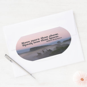 Sticker Ovale William Shakespeare Citation Inspirationnelle Ont