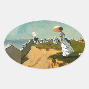 Sticker Ovale Winslow Homer - Long Branch, New Jersey