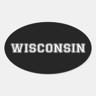 Sticker Ovale Wisconsin