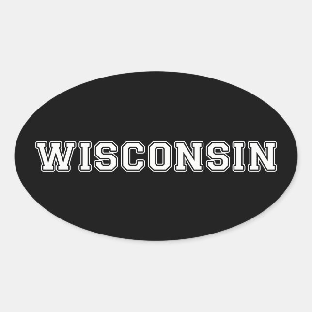 Sticker Ovale Wisconsin (Devant)