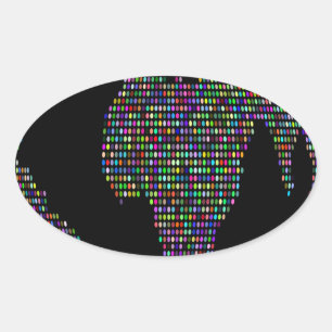 Sticker Ovale world earth planet globe