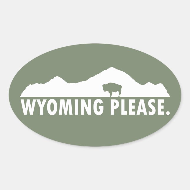 Sticker Ovale Wyoming (Devant)