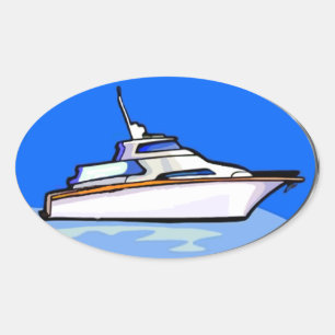 Sticker Ovale Yacht dans l'ovale