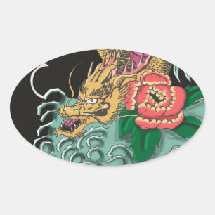 Sticker Ovale Yakuza Tattoo