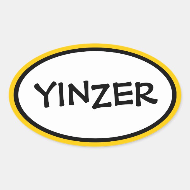 Sticker Ovale Yinzer (Devant)