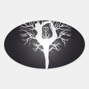 Sticker Ovale Yoga