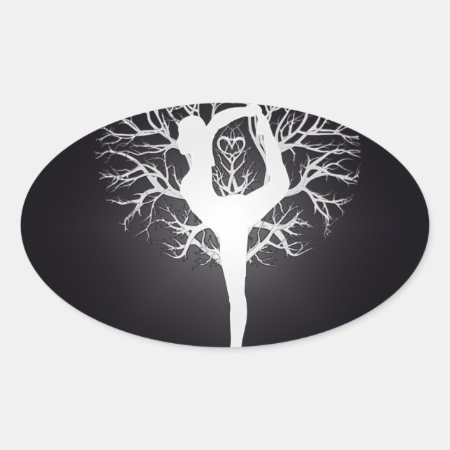 Sticker Ovale Yoga (Devant)