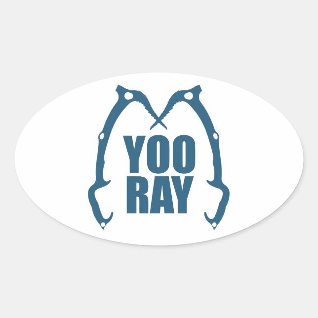 Sticker Ovale Yoo Ray (Ouray) Escalade de glace (Devant)