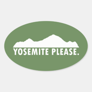 Sticker Ovale Yosemite S'Il Vous Plaite