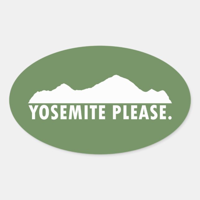 Sticker Ovale Yosemite S'Il Vous Plaite (Devant)