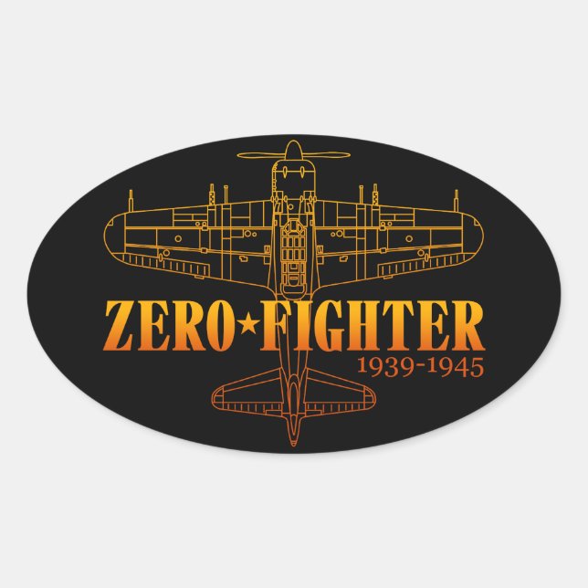 STICKER OVALE ZEROFIGHTER4 (Devant)