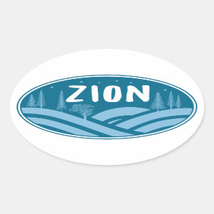 Sticker Ovale Zion National Park Utah Outdoors