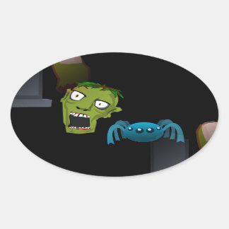 Sticker Ovale zombie