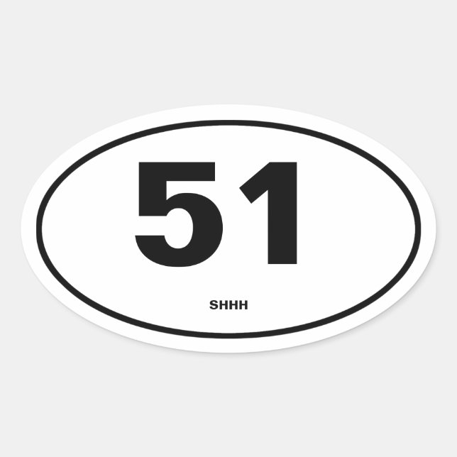 Sticker Ovale Zone 51 (Devant)