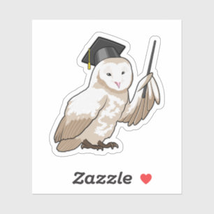 Sticker Owl as Teacher with Pointer