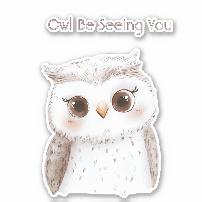 Sticker Owl Be Seeing You (Devant)