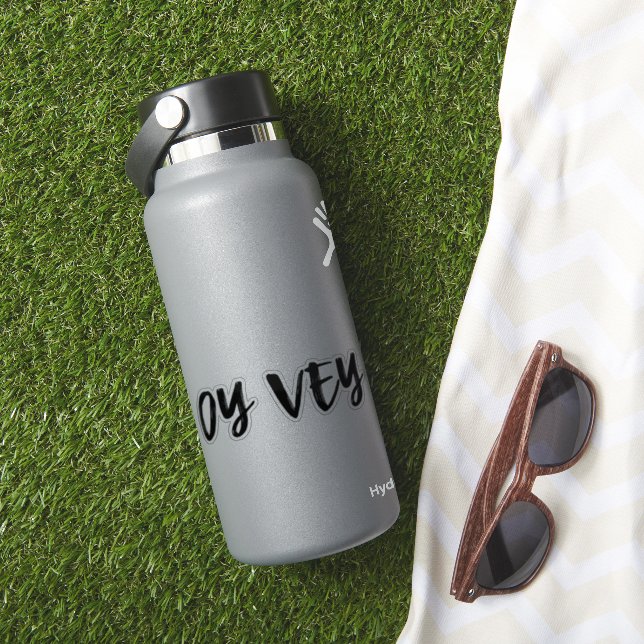 Sticker Oy Vey Yiddish Dit Simple Typographie Drôle (HydroFlask Insitu)