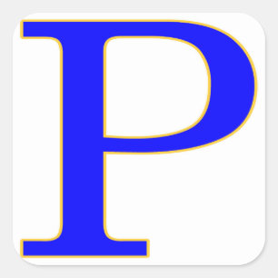 Sticker P Lettre Bleue