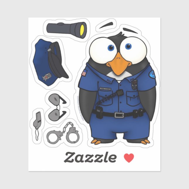 Sticker Pablo le pingouin, jeu d'autocollants (Feuille)