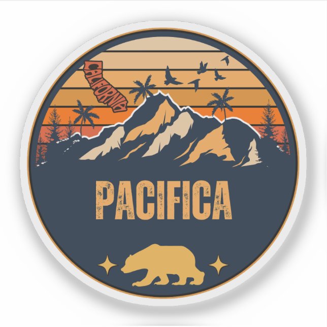 Sticker Pacifica, Californie (Devant)