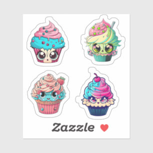 Sticker Pack 2 Cyberpunk Cupcakes