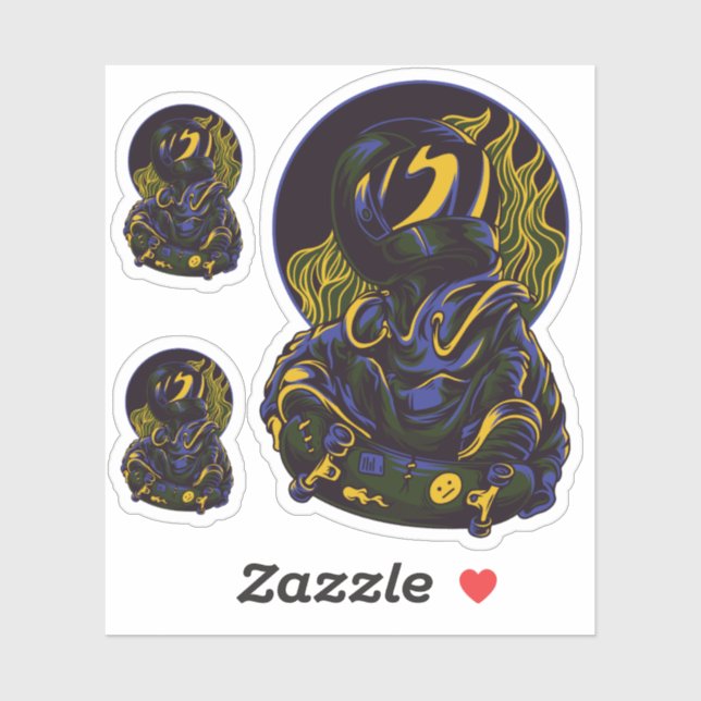 Sticker Pack 3 Spaceman (Feuille)