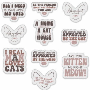 Sticker pack chat mignon super motivation citation drôle