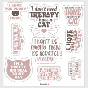 Sticker pack chat mignon super motivation citation drôle