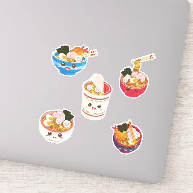 Sticker Pack Combo pour nouilles Ramen Kawaii (Détail)