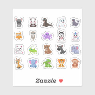 Sticker [Pack] Couper les animaux   Domesticted & Wild Ado