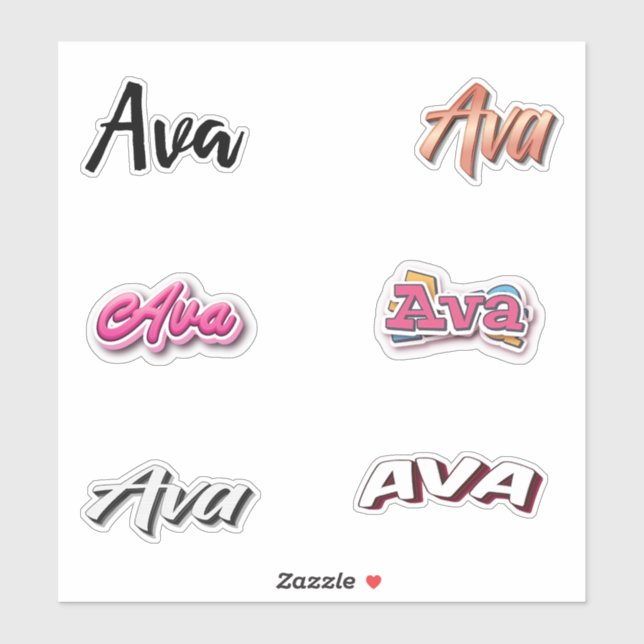 Sticker Pack d'autocollants Ava (Feuille)