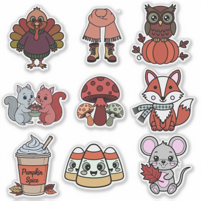 Sticker Pack d'autocollants Aventures d'automne 🍂 (Devant)