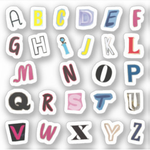 Sticker Pack d'autocollants coupants Alphabets A à Z