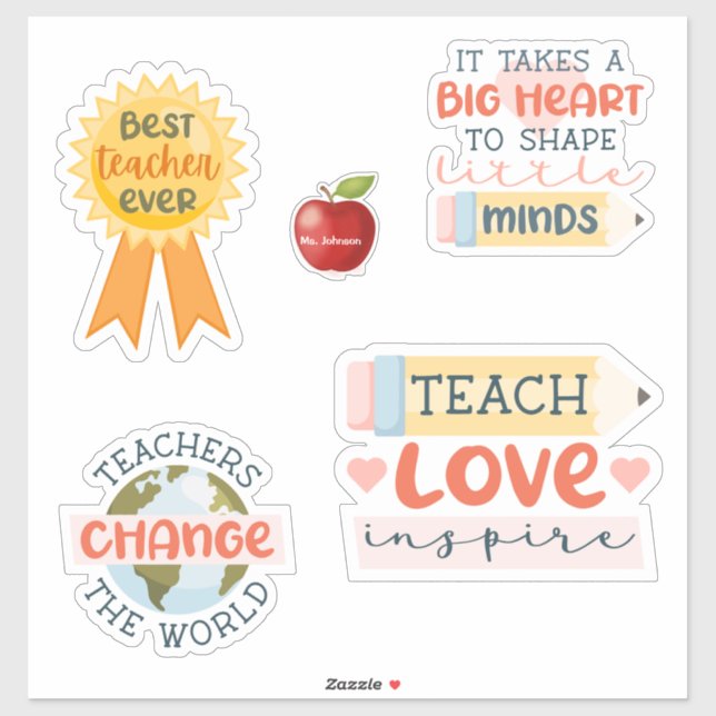 Sticker Pack d'autocollants d'appréciation de l'enseignant (Feuille)