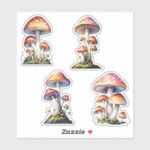 Pack d'autocollants de champignons Amanita rouge