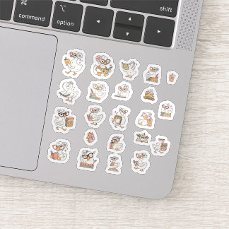Sticker Pack d'autocollants de l'oie livresque mignonne 1