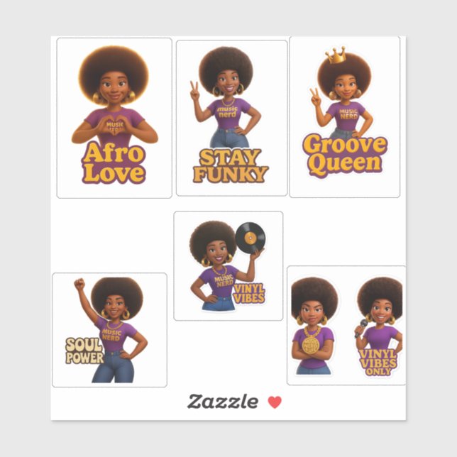 Sticker Pack d'autocollants Funk de Wyldflow3r | Vibes Sou (Feuille)
