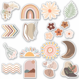 Sticker Pack d'autocollants pour bloc-notes Boho mignon #0
