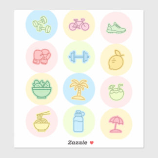 Sticker Pack d'autocollants pour un mode de vie sain | Fit