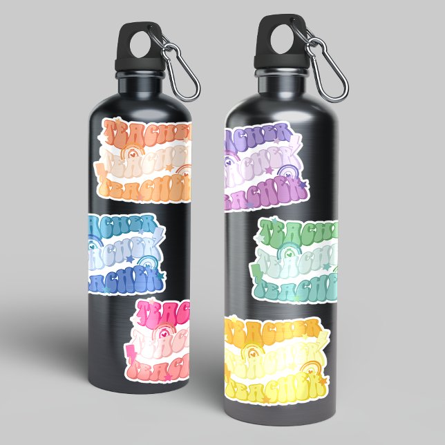 Sticker Pack d'autocollants vinyle rétro couleur arc-en-ci (Créateur téléchargé)