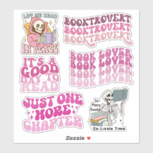 Sticker Pack de lecture et de lecture super du livre rose