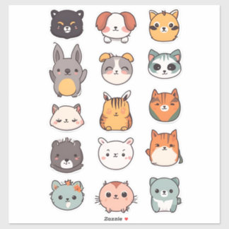 Sticker Pack de mignons amis animaux