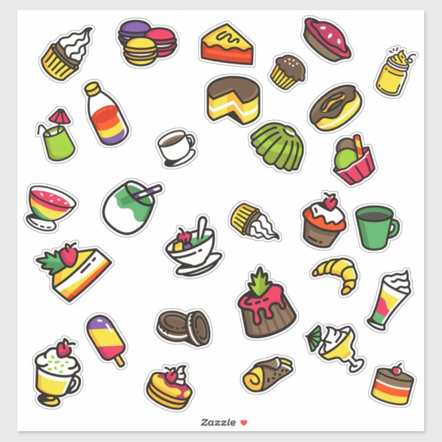 Sticker Pack de nourriture (Feuille)