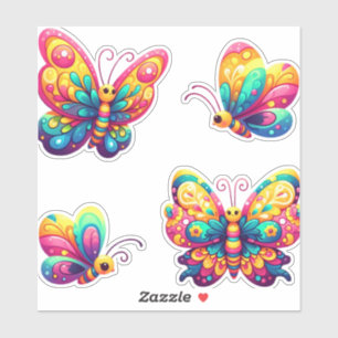 Sticker pack de papillons colorés