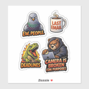 Sticker Pack de planches d'autocollants drôles pour le bur