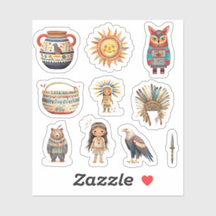 Sticker Pack de tribu d'art amérindien