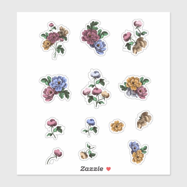 Sticker Pack de variétés Bouquet (Feuille)