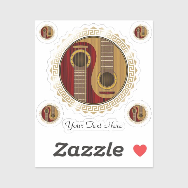 Sticker Pack d'instruments de musique Yin Yang (Feuille)