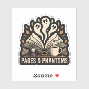 Sticker Pages et fantômes — lecture éffrayante confortable