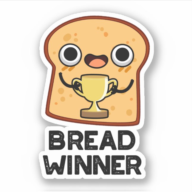 Sticker Pain Gagnant Funny Food Pun (Devant)